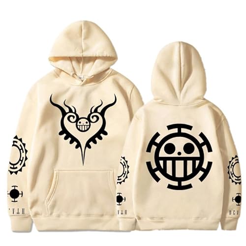 One Piece Kapuzenpullover Loose Unisex Hoodie Law Printing Pullover von Honghuang