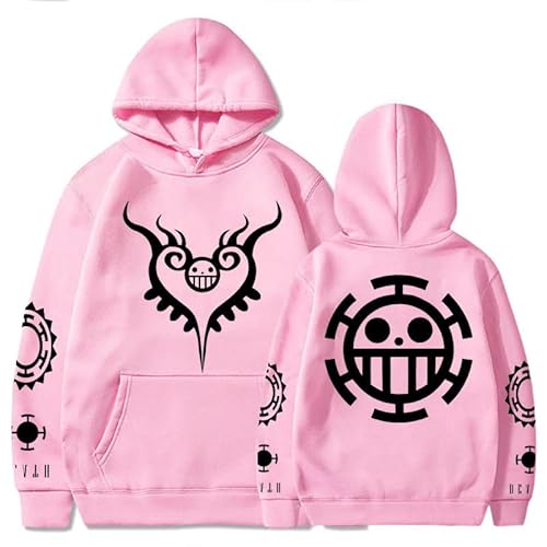 One Piece Kapuzenpullover Loose Unisex Hoodie Law Printing Pullover von Honghuang