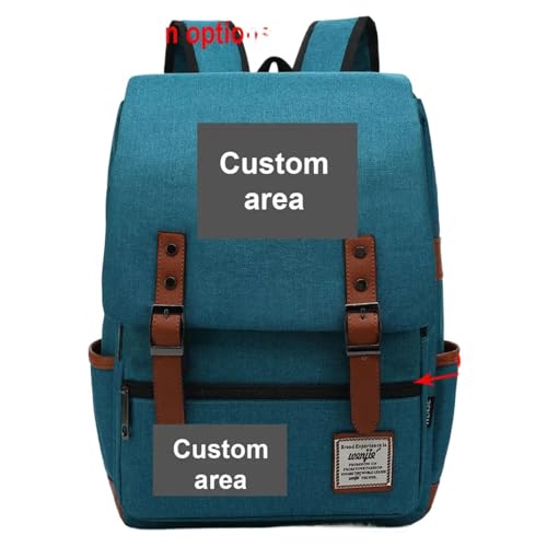 Personalisierte Junge Mädchen Student Schultasche Customized Print DIY Ihre Wie Foto Oder Logo Jugendliche Leinwand Rucksack Customized18,43X29X13.5CM von Honghuang