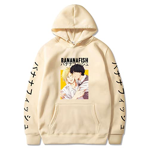 Anime Banana Fish Ash Lynx Eiji Okumura Cosplay Hoodie Lässiger Kapuzenpullover mit Taschen von Hongwenstore