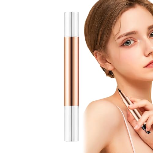 Flüssiger Eyeliner - 75 g wasserfester Eyeliner-Stift mit Doppelkopf - Schnell trocknender Eyeliner, flüssiger Eyeliner, wischfester Eyeliner-Stift für Teenager, kräftige Looks, präzise Honhoha von Honhoha