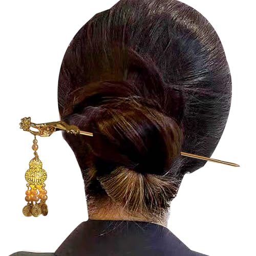 Haarstäbchen mit Baumeln | Vintage chinesische Haarstäbchen | Retro chinesische Haar-Essstäbchen mit leuchtender Laternen-Quaste, alter Stil, leuchtende Haarnadel für Frauen Honhoha von Honhoha