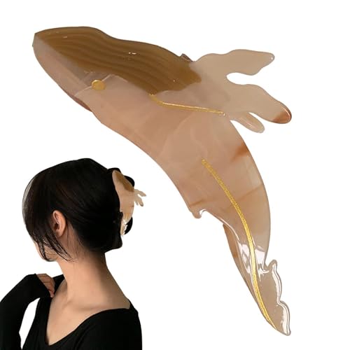 Honhoha Haarklammern | Walförmige Krallenklammern für Mädchen,Celluloseacetat-Krallenklammern, Haarspangen für Partys, Arbeit, Dates und Freizeit von Honhoha