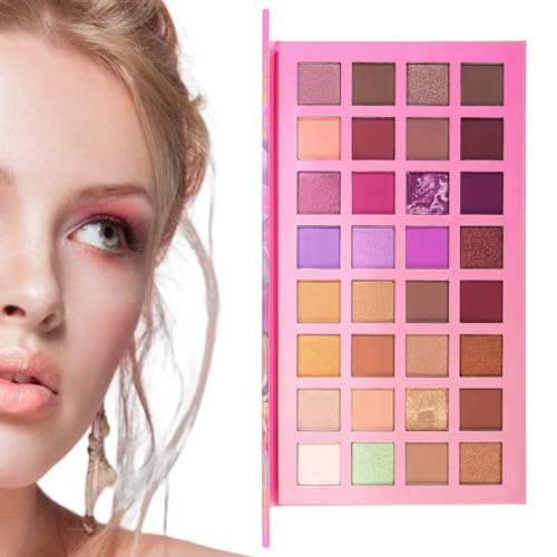 Lidschatten-Palette, 32 Farben Full Eye Makeup Lidschatten, Mischbare, hochpigmentierte, matte Lidschattenpalette mit samtiger Textur für Anfänger und alle Hauttöne Honhoha von Honhoha