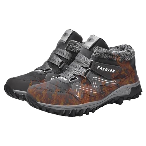 Winter-Schneestiefel, Damen Winterschuhe Warm Gefüttert Wasserdicht, rutschfeste, wasserdichte, leichte Oxford-Stoff-Thermo-Stiefeletten, Schnee Winter Thermo Villi Stiefel Trekking Wanderschuhe von Honhoha