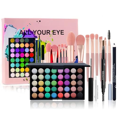 Honicemar 40 Farben Lidschatten Palette Kit – Eyeshadow Make-up Set mit Eyeliner, Mascara, Augenbrauenstift und Augenpinsel, geeignet für Alltags Party-Looks Anfänger und Makeup Lovers Honicemar 40 Farben Lidschatten Palette Kit – Eyeshadow Make-up Set mit Eyeliner, Mascara, Augenbrauenstift und Augenpinsel, geeignet für Alltags Party-Looks Anfänger und Makeup Lovers von Honicemar