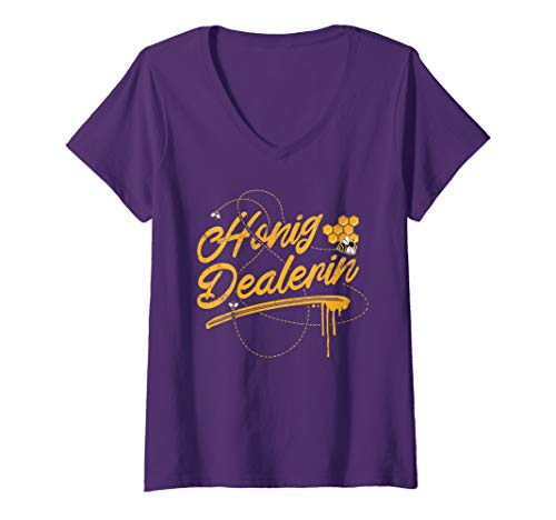Damen Honig Dealerin | Lustiges Imkerin Honigdealer Biene Geschenk T-Shirt mit V-Ausschnitt Damen Honig Dealerin | Lustiges Imkerin Honigdealer Biene Geschenk T-Shirt mit V-Ausschnitt von Honig Dealer | Imker Imkerin | Bienenzüchter Motiv