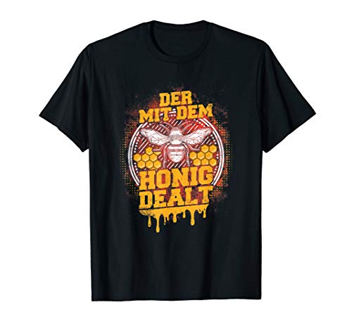 Herren "Der mit Honig dealt" | Lustiges Imker Honigdealer Geschenk T-Shirt Herren "Der mit Honig dealt" | Lustiges Imker Honigdealer Geschenk T-Shirt von Honig Dealer | Imker Imkerin | Bienenzüchter Motiv