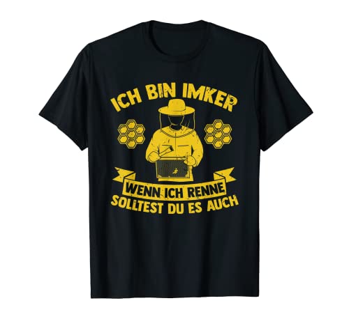 Herren Imkerei Ich Bin Imker Bienen Imkerin Bienenzüchter T-Shirt von Honigbienen Geschenk