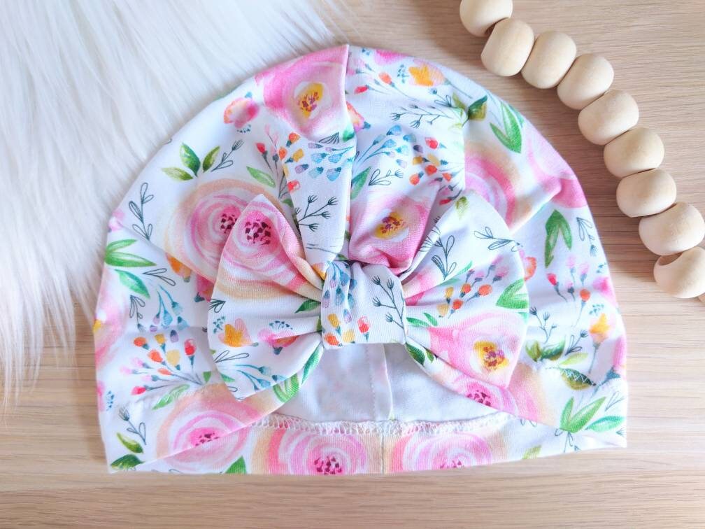 Turbanmütze Mädchen, Babymütze, Turban, Kindermütze, Mütze, Baby, Schleifenmütze von Honignaht