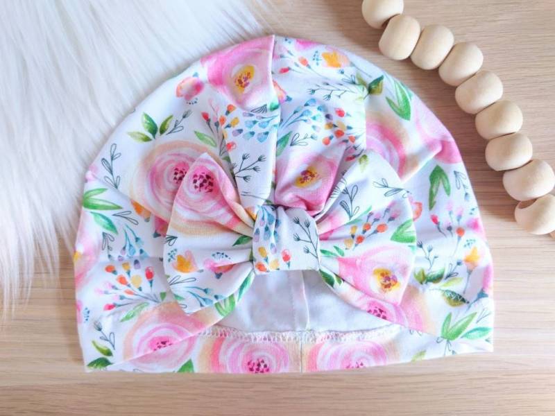 Turbanmütze Mädchen, Babymütze, Turban, Kindermütze, Mütze, Baby, Schleifenmütze von Honignaht