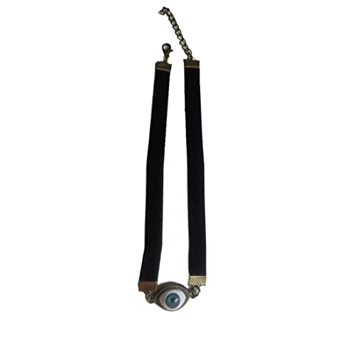 Eyeballs Choker Halskette für Halloween, schwarzes Lederseil, Punk-Augapfel-Anhänger, Halskette, Emaille, böser Blick, Halskette für Damen und Herren, Modeschmuck Eyeballs Choker Halskette für Halloween, schwarzes Lederseil, Punk-Augapfel-Anhänger, Halskette, Emaille, böser Blick, Halskette für Damen und Herren, Modeschmuck von Honkenda