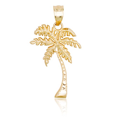 14 K Gelb Gold Palm Baum Halskette Anhänger 14 K Gelb Gold Palm Baum Halskette Anhänger von Honolulu Jewelry Company