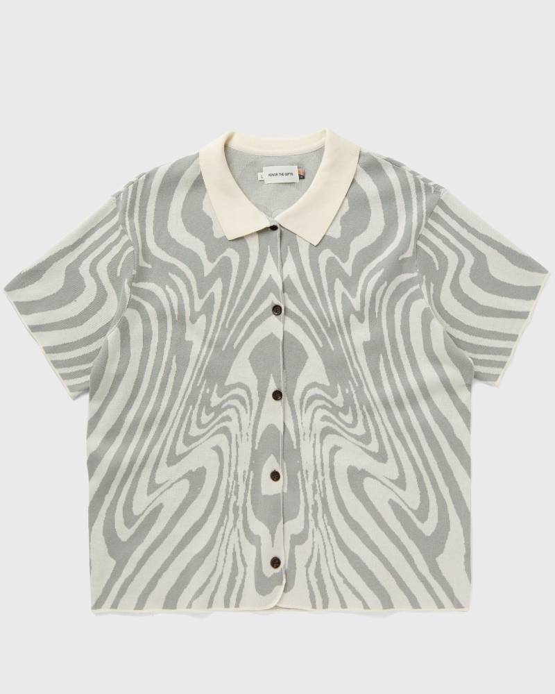 Honor The Gift DAZED SS BUTTON UP men Shortsleeves beige in Größe:M von Honor The Gift
