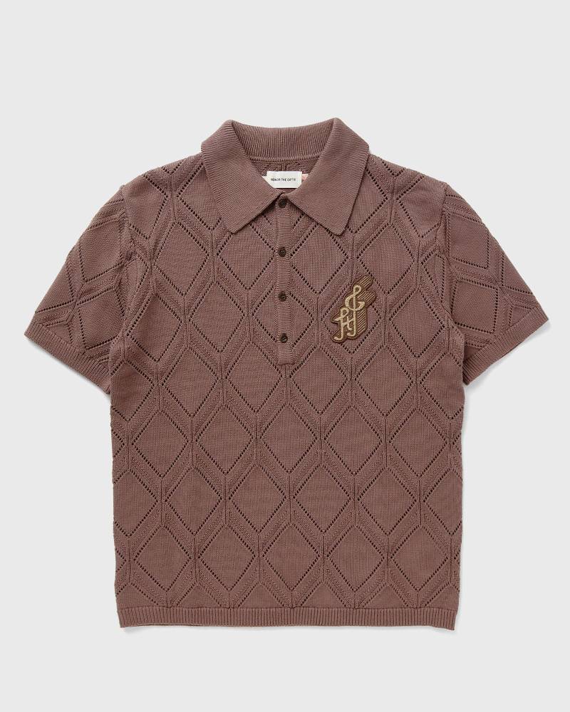 Honor The Gift DIAMOND KNIT POLO men Polos brown in Größe:M von Honor The Gift