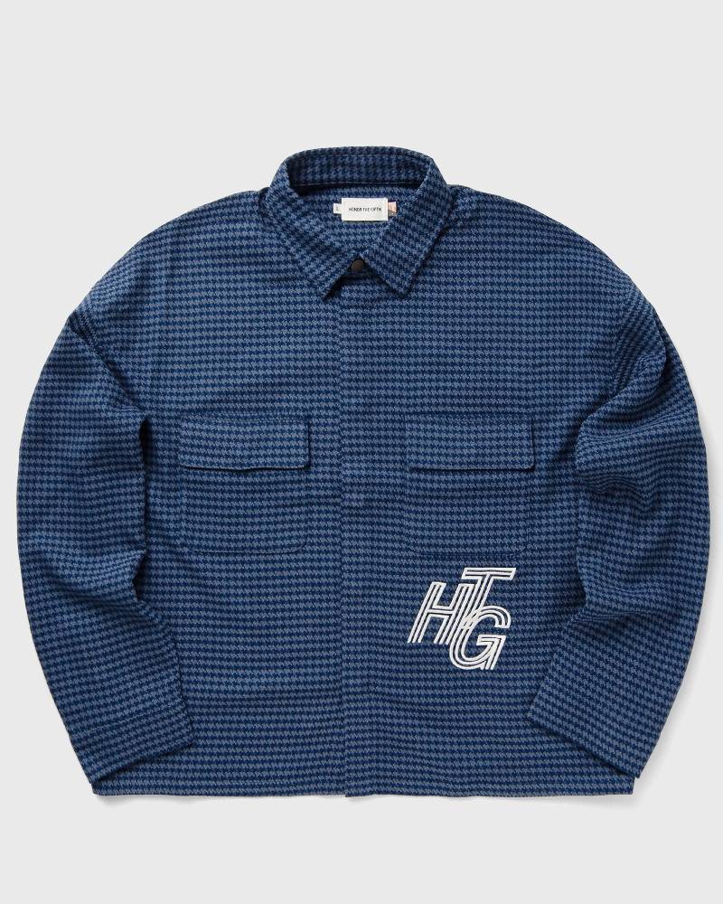 Honor The Gift HOUNDSTOOTH HTG SHIRT men Overshirts blue in Größe:L von Honor The Gift