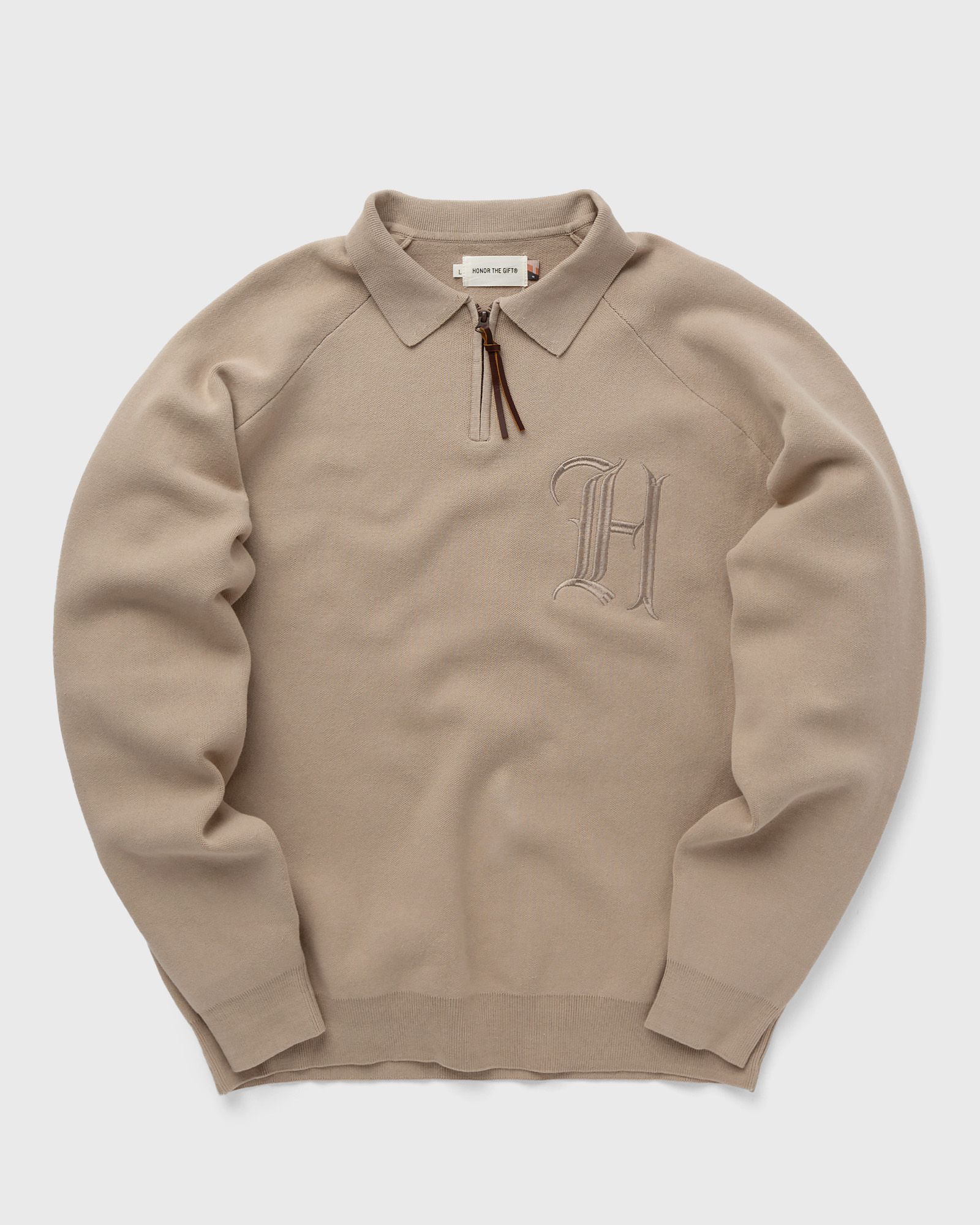 Honor The Gift HTG ZIP HENLEY men Half-Zips beige in Größe:M von Honor The Gift