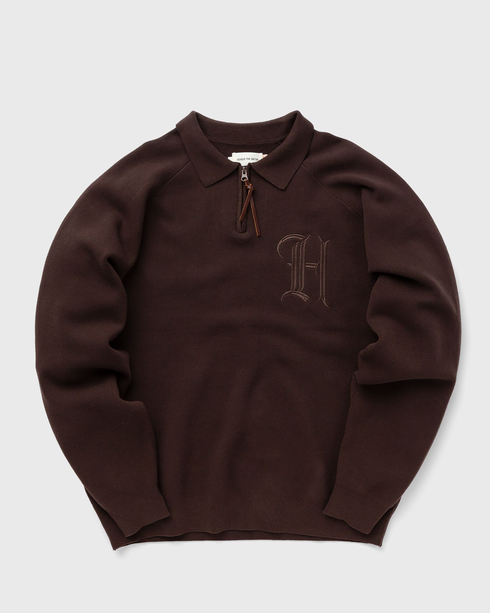 Honor The Gift HTG ZIP HENLEY men Half-Zips brown in Größe:XL von Honor The Gift