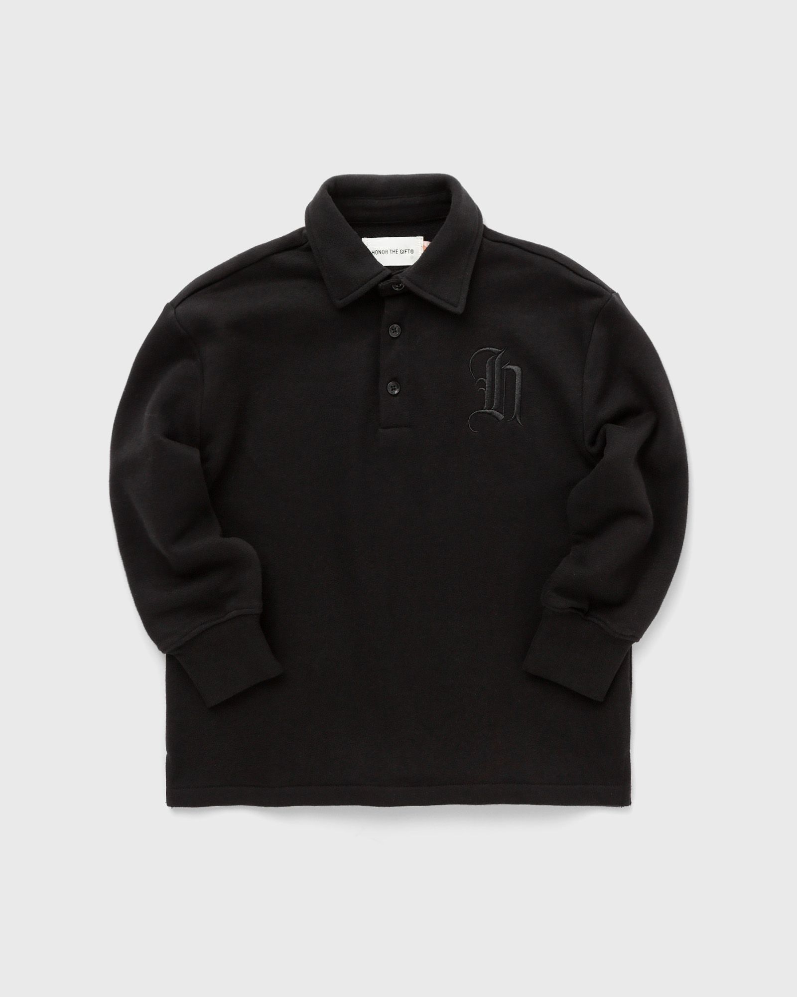 Honor The Gift KIDS LS PIQUE POLO  Tees black in Größe:Age 10-12 | EU 140-152 von Honor The Gift