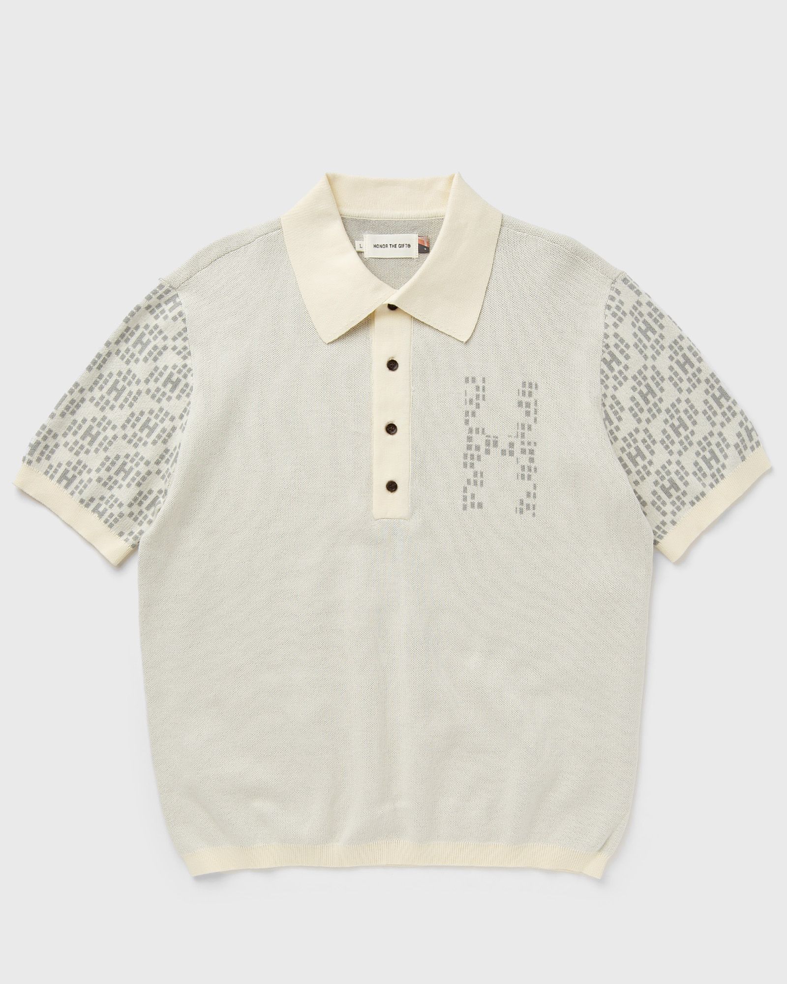 Honor The Gift KNIT H PATTERN POLO men Polos beige in Größe:L Honor The Gift KNIT H PATTERN POLO men Polos beige in Größe:L von Honor The Gift