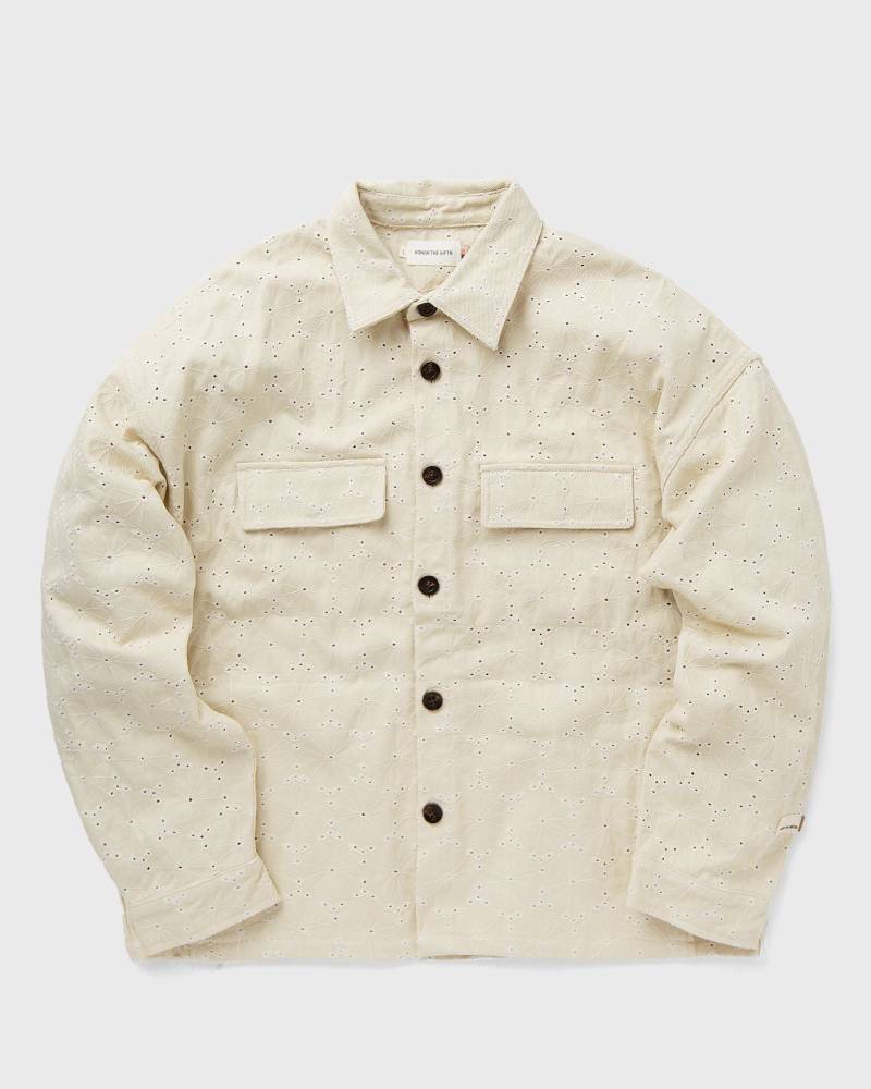 Honor The Gift LEGACY EYELET SHIRT men Longsleeves beige in Größe:M von Honor The Gift