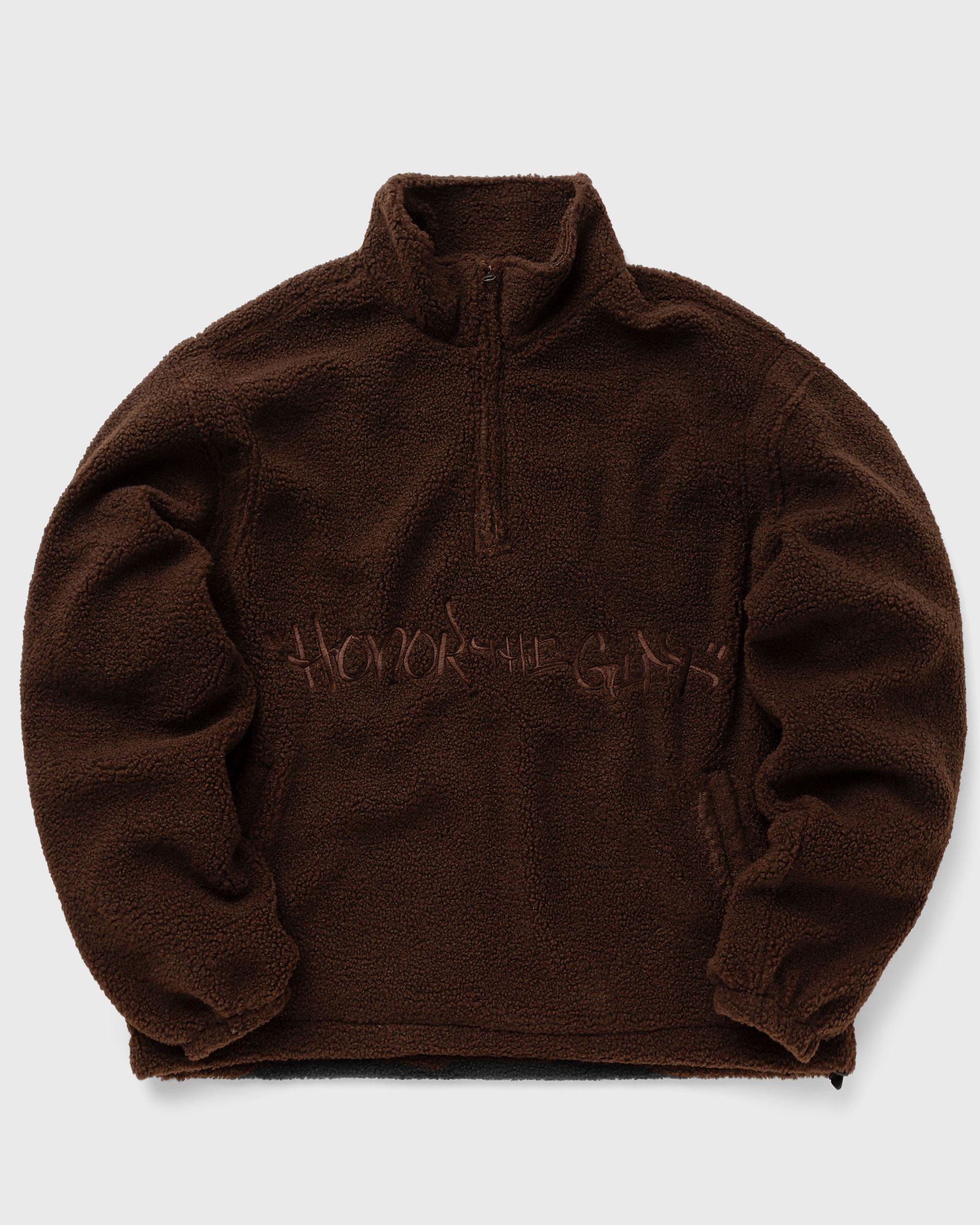 Honor The Gift SCRIPT SHERPA PULLOVER men Half-Zips brown in Größe:XL von Honor The Gift