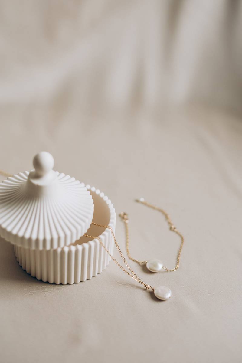 Lux | Schmuck-Set Mit Münzperle Aus Vergoldetem Silber Lange Haltbar Brautschmuck von HonorJewelry