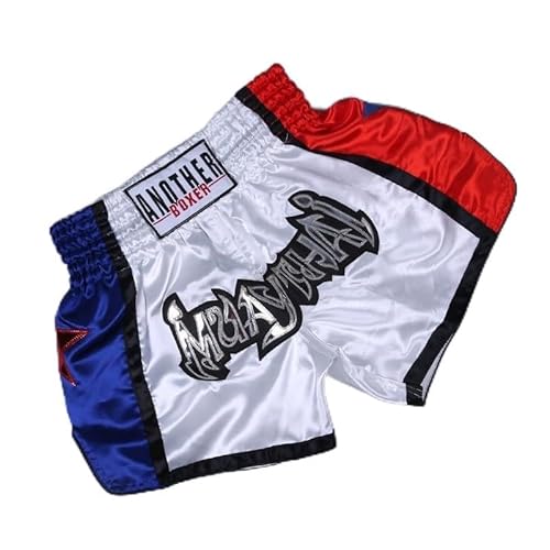 Muay Thai-Shorts, MMA, Kampfsport, Grappling, Kickboxen, Käfigkampf, Fitnessstudio, Training, Herren und Damen, Bekleidungsausrüstung (Größe XXL, Weiß) von Honseadek