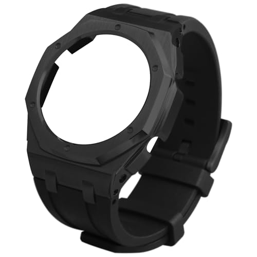Hontao Edelstahl-Gehäuse und Armband-Set für GA-2100 GA-B2100, CasiOAK Style Upgrade, 316L-Metalllünette und Fluorelastomer-Band, verbesserter Schutz und Stil, Schwarz Schwarz, Medium Hontao Edelstahl-Gehäuse und Armband-Set für GA-2100 GA-B2100, CasiOAK Style Upgrade, 316L-Metalllünette und Fluorelastomer-Band, verbesserter Schutz und Stil, Schwarz Schwarz, Medium von Hontao