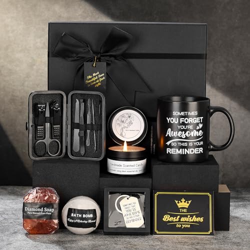 Geschenke für Männer, Selbstpflege-Geschenke für Männer, 7 Stück, einzigartige Geschenke für ihn, Vater, Freund, Ehemann, Bruder, Freunde, perfekt für Geburtstag, Badeset, Spa-Set, Bad und Körper Geschenke für Männer, Selbstpflege-Geschenke für Männer, 7 Stück, einzigartige Geschenke für ihn, Vater, Freund, Ehemann, Bruder, Freunde, perfekt für Geburtstag, Badeset, Spa-Set, Bad und Körper von Honxicur