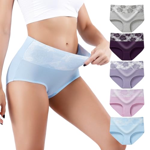 Honzadar, Damen-Unterhose mit hoher Taille, Bauchkontrolle, Rückbildungspants, volle Abdeckung,(normale und Übergröße), 4XL Große Größen von Honzadar