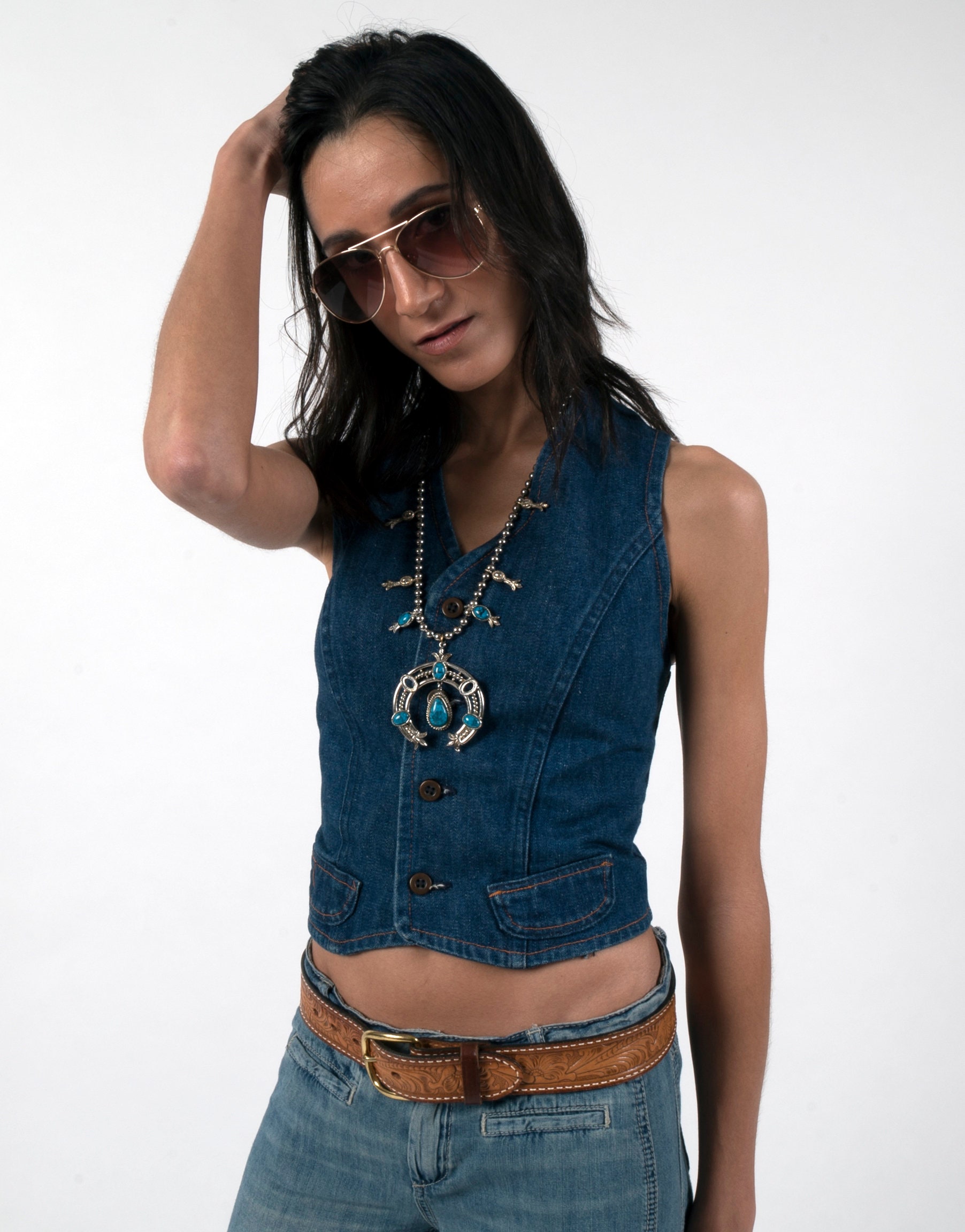 1970Er Jahren Ausgestattet Wrangler Jeansweste 1970Er Jahren Ausgestattet Wrangler Jeansweste von HoodHippieVintage