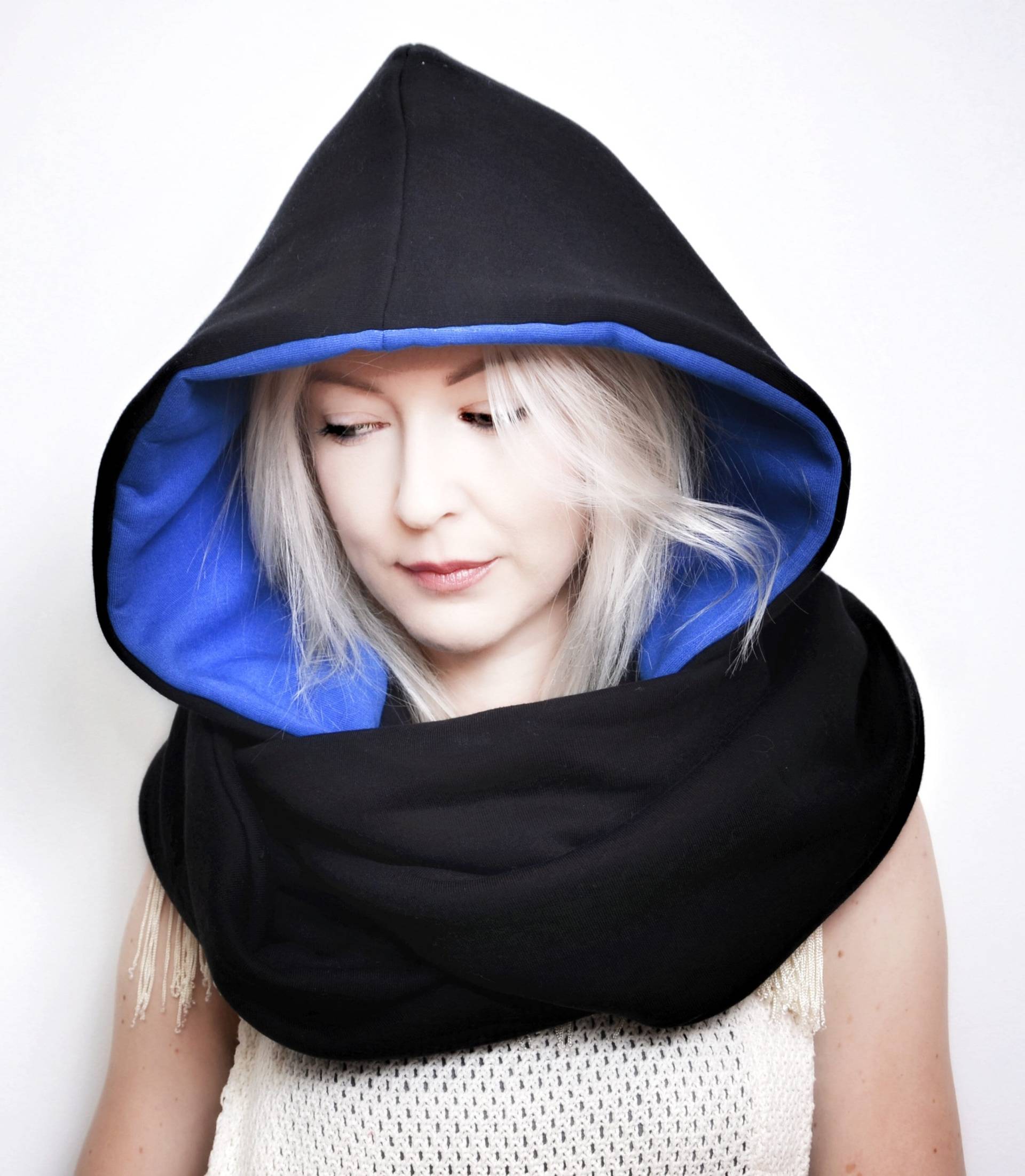 Kapuze Mit Einem Schlauchschal, 2 in 1, Cobaltic Hood Kapuze Mit Einem Schlauchschal, 2 in 1, Cobaltic Hood von HoodedFashion