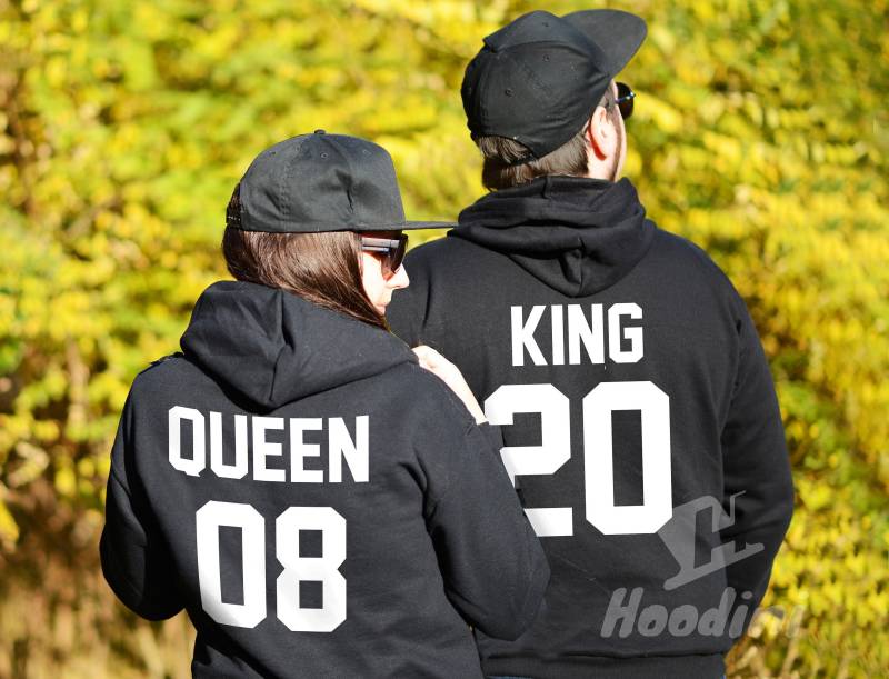 Paare Hoodies Pullover König Und Königin Sweatshirts Paar Jahrestag Geschenk Hoodie von HoodiniStore