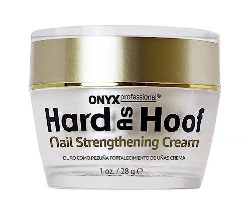 Hard As Hoof Nail Strengthening Cream with Cherry Almond Scent Nail Strengthener & Nail Growth Cream Prevents Splits, Chips, Cracks & Strengthens Nails, 1 oz by Hoof von Onyx Professional