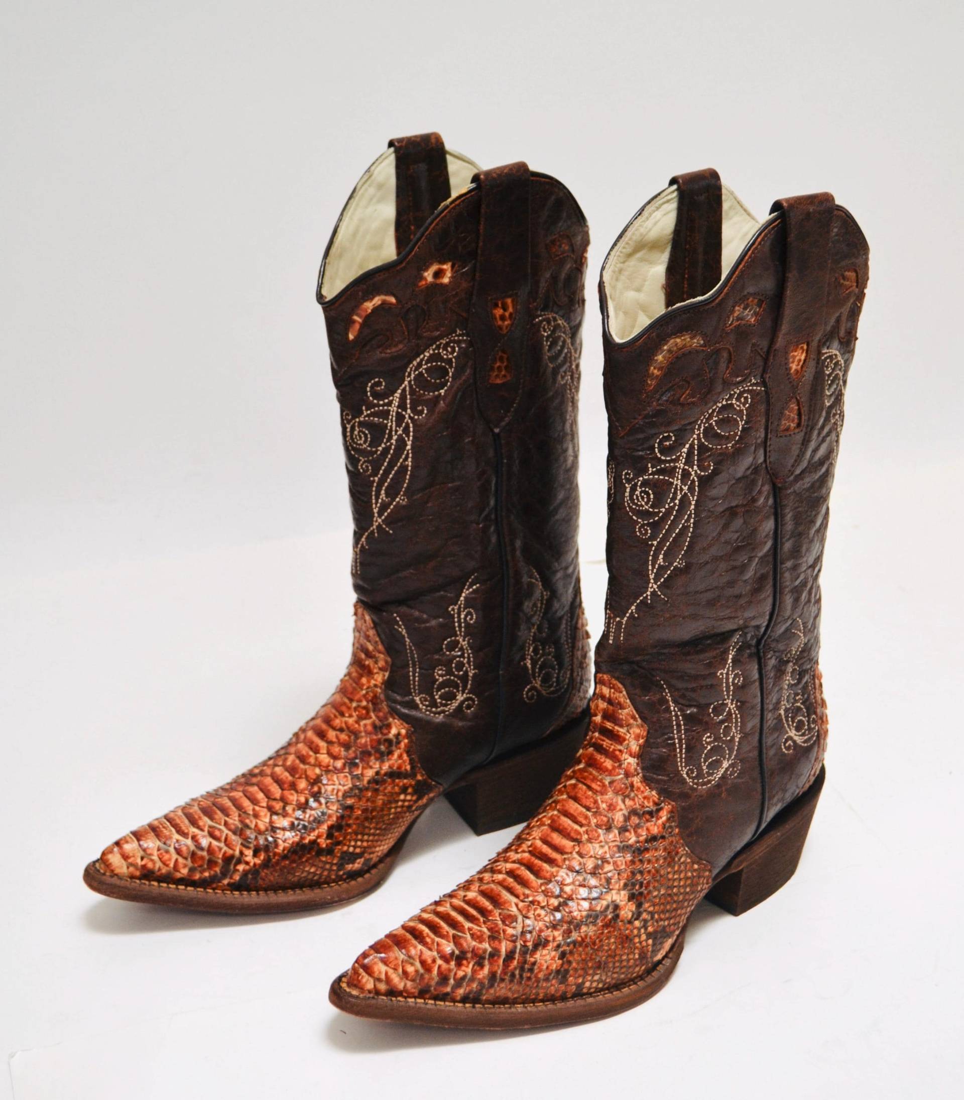 Y2K Boots Vintage Braun Schlangenhaut Leder Cowboy Stiefel J B Dillon Size 8 // Leather Python Cowgirl Damen Y2K Boots Vintage Braun Schlangenhaut Leder Cowboy Stiefel J B Dillon Size 8 // Leather Python Cowgirl Damen von Hookedonhoney