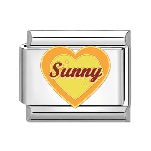 Hoomall Italian Charm Bracelet Charms Liebe Herz Charms für Fußkettchen Halskette Armband 10x9mm Silber Edelstahl Italian Charms Abnehmbare DIY Modul Schmuck Selber Machen(Liebe Herz 13) von Hoomall