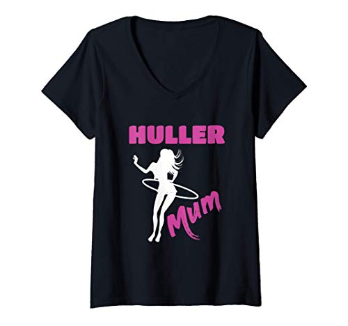 Damen Hulahoop Training Hula Hupp Sport Hullern Huller Mum Hoop T-Shirt mit V-Ausschnitt Damen Hulahoop Training Hula Hupp Sport Hullern Huller Mum Hoop T-Shirt mit V-Ausschnitt von Hooping Hup Reifen Hullern lustiges Design