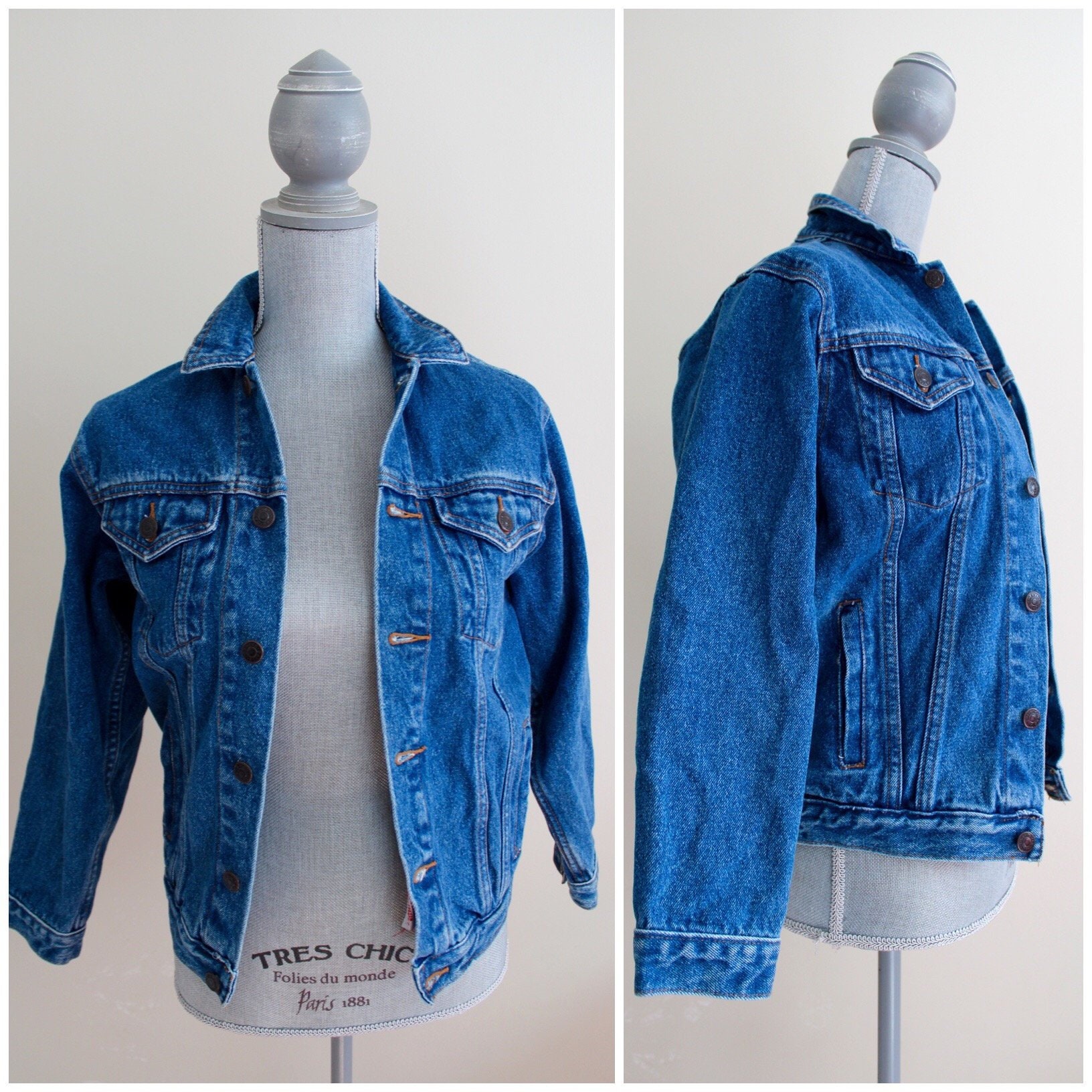 Gute Gene Jacke | Vintage Medium-Waschen-Denim Jeansjacke Gute Gene Jacke | Vintage Medium-Waschen-Denim Jeansjacke von HoorayHoliday