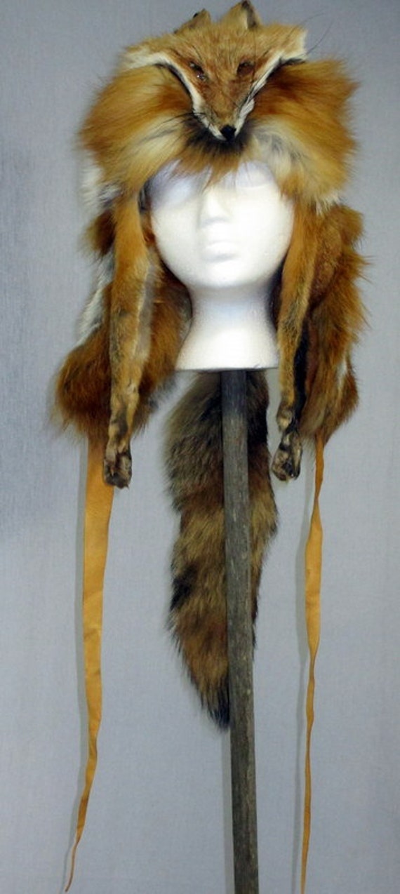 Rotfuchs Half-Mountain Man Hut von HootsFurs