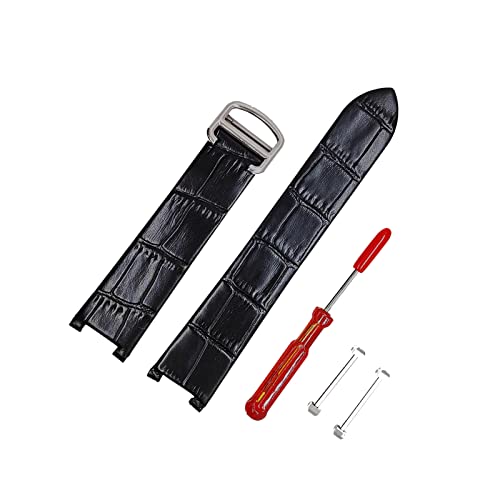 Hooxue 20 mm schwarzes Leder-Uhrenarmband, 18 mm Faltschließe + Schraubenrohr-Set, kompatibel mit der Pasha De Cartier-Serie Hooxue 20 mm schwarzes Leder-Uhrenarmband, 18 mm Faltschließe + Schraubenrohr-Set, kompatibel mit der Pasha De Cartier-Serie von Hooxue
