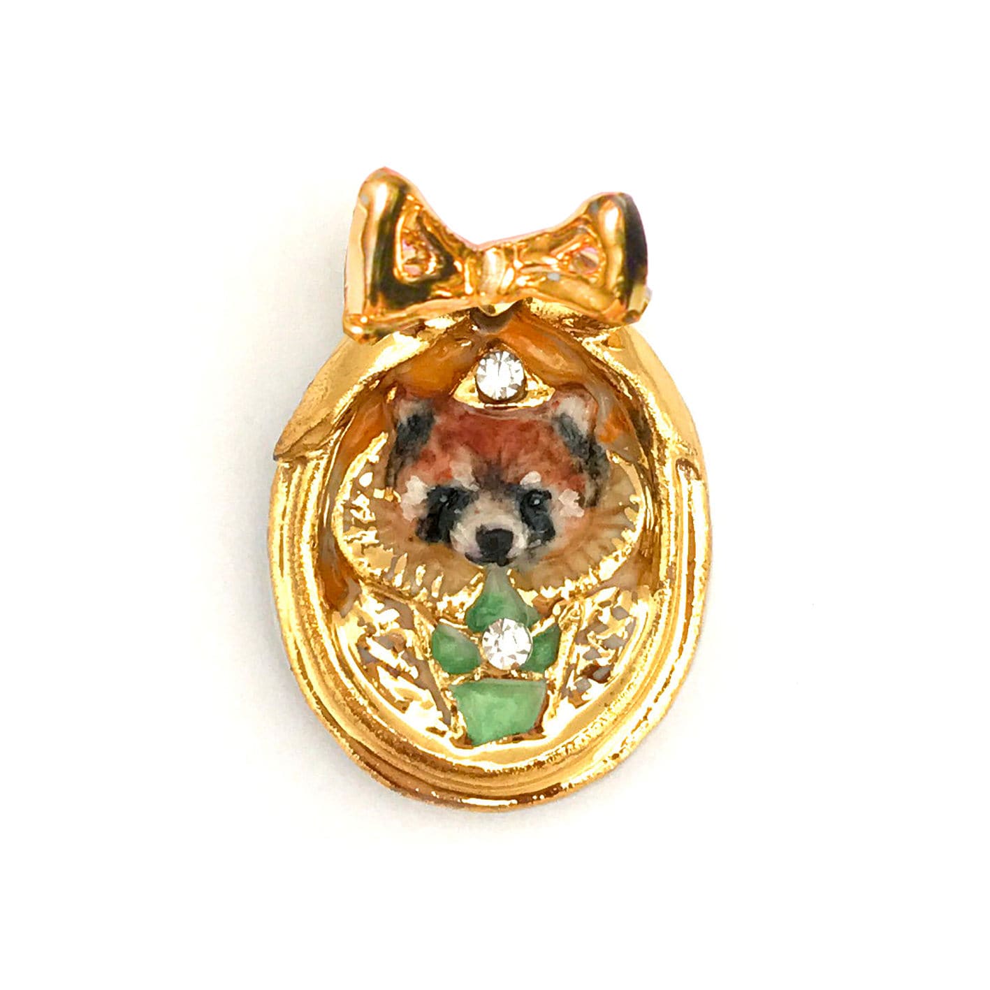 Kleine Porzellan Brosche Roter Panda Cameo/Ovale Tier Kleine Kleine Porzellan Brosche Roter Panda Cameo/Ovale Tier Kleine von HopSkipAndFlutter