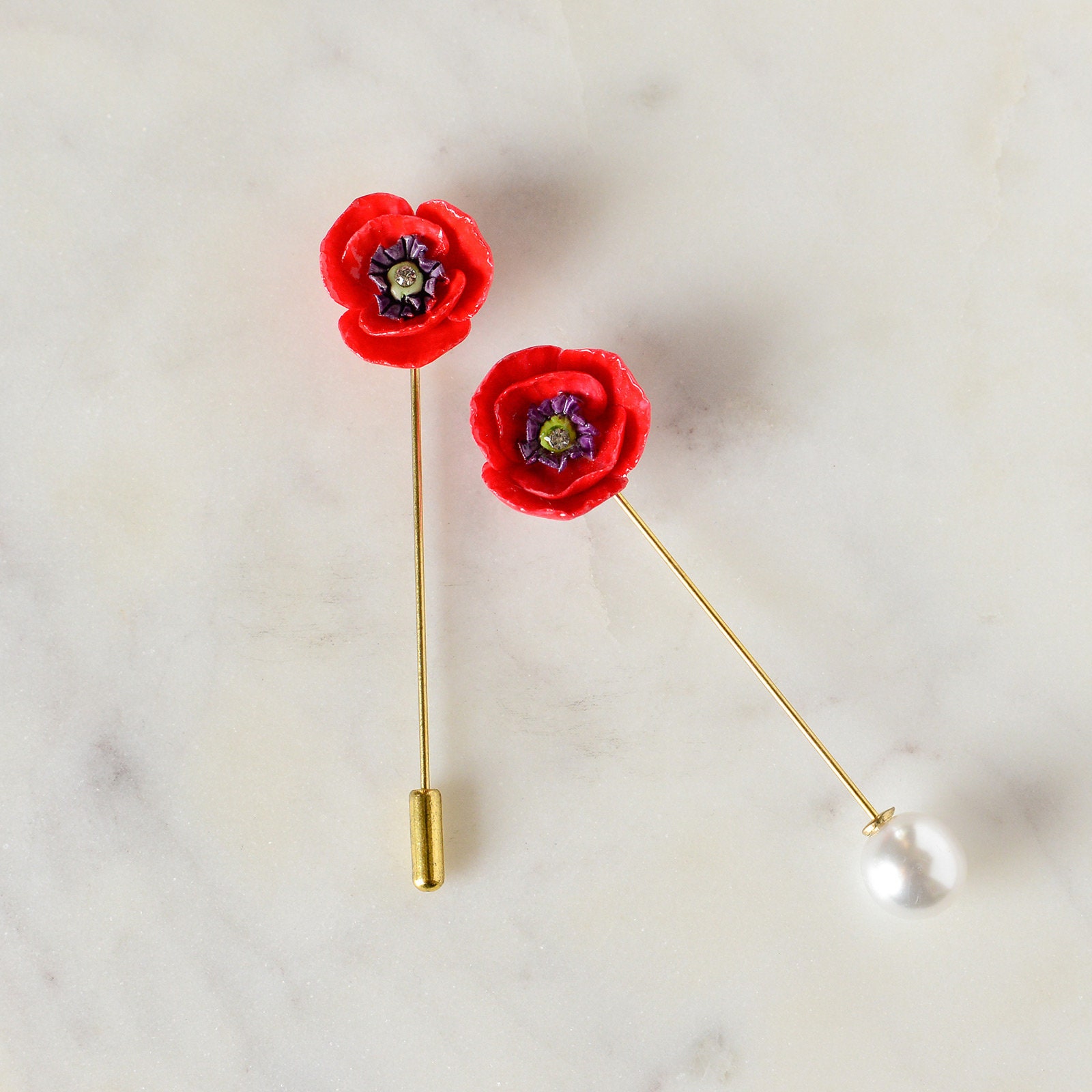 Rote Mohnblume Pin Brosche/ Poppy Pin/ Blumen Anstecknadel Boutonniere/ Groomsmen Geschenk/Trauzeuge Rote Mohnblume Pin Brosche/ Poppy Pin/ Blumen Anstecknadel Boutonniere/ Groomsmen Geschenk/Trauzeuge von HopSkipAndFlutter