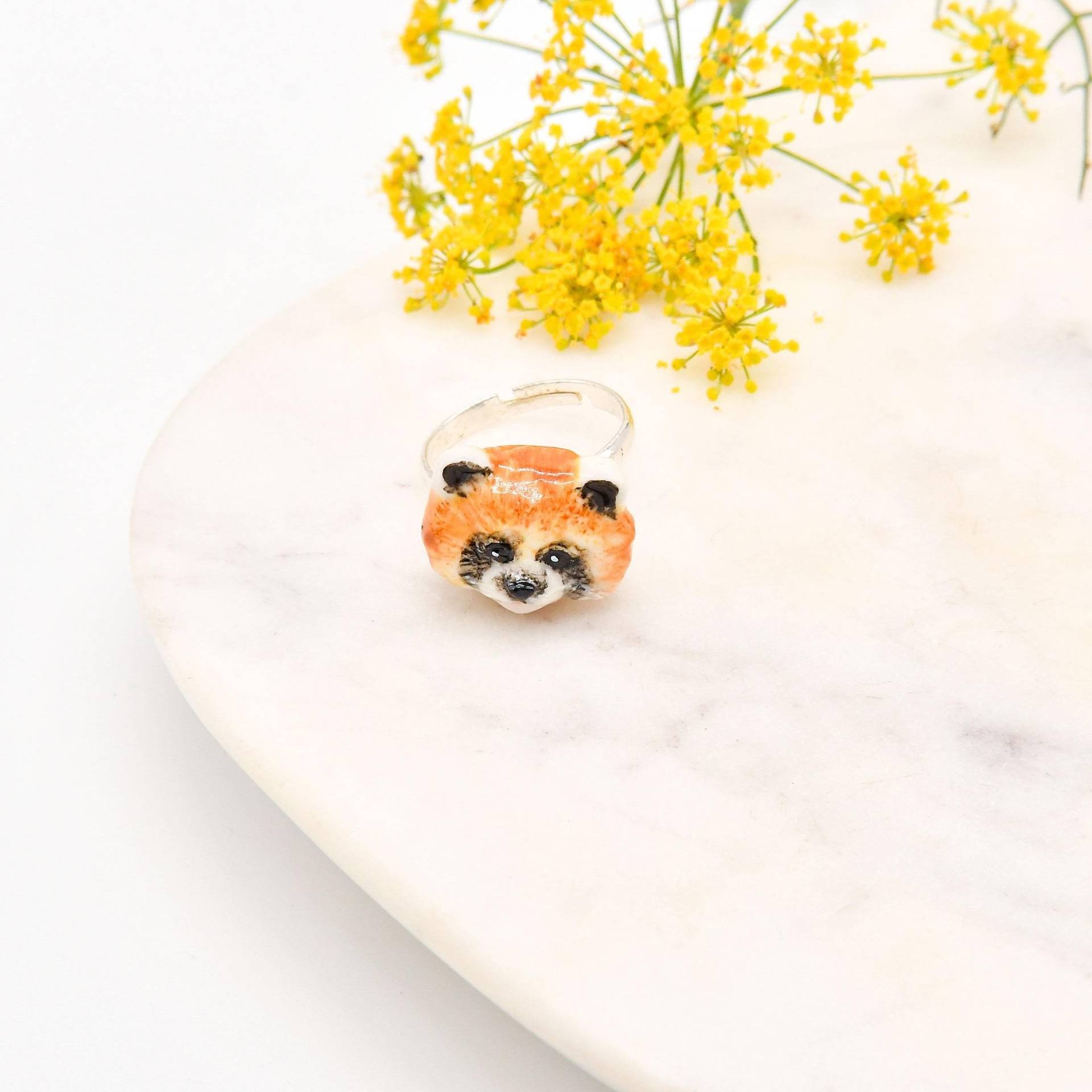Roter Panda Ring/Schmuck Süßer Tier Verstellbarer Roter Panda Ring/Schmuck Süßer Tier Verstellbarer von HopSkipAndFlutter
