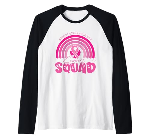 Brustkrebsbewusstsein Familie Freunde Support Squad Frauen Raglan von Hope In Pink Apparel.USA