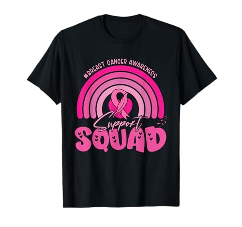 Brustkrebsbewusstsein Familie Freunde Support Squad Frauen T-Shirt von Hope In Pink Apparel.USA