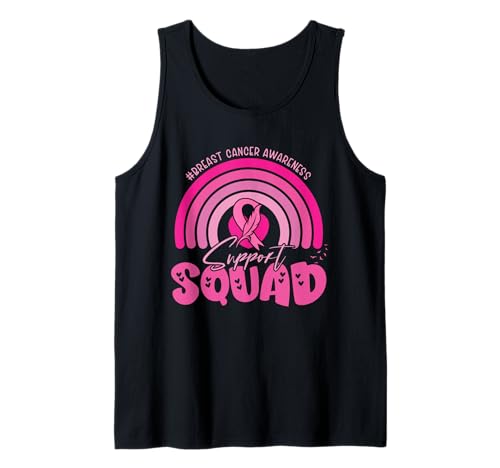 Brustkrebsbewusstsein Familie Freunde Support Squad Frauen Tank Top von Hope In Pink Apparel.USA