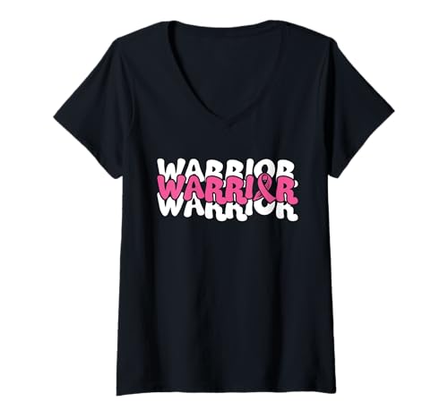 Damen Zu stark, um Brustkrebs Awareness Warrior Survivor zu beenden T-Shirt mit V-Ausschnitt Damen Zu stark, um Brustkrebs Awareness Warrior Survivor zu beenden T-Shirt mit V-Ausschnitt von Hope In Pink Apparel.USA