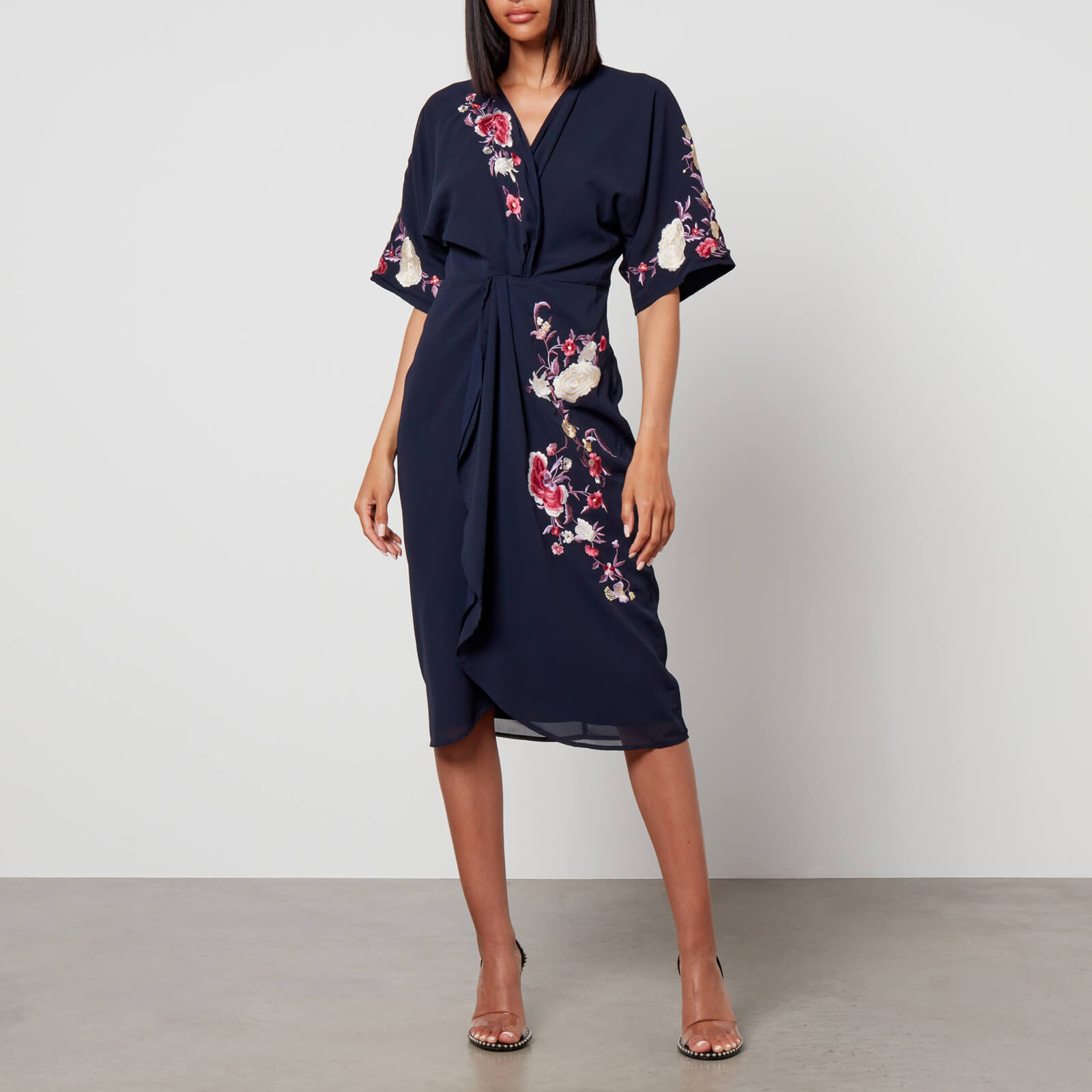 Hope & Ivy Katrina Chiffon Wrap Dress - UK 10 von Hope & Ivy