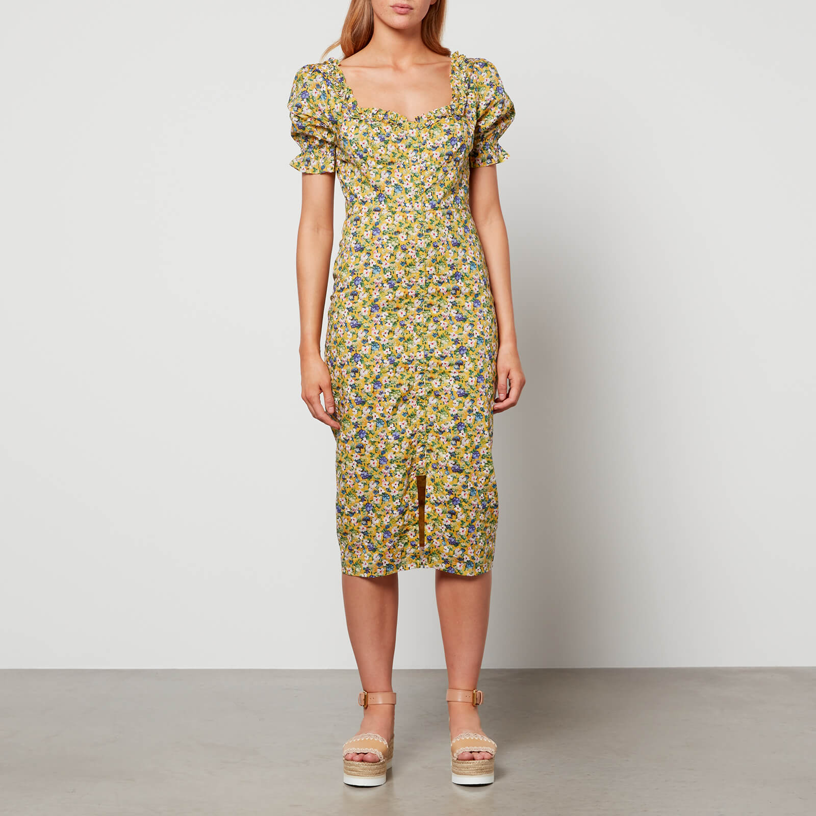 Hope & Ivy Women's The Chloe Midi Dress - Multi - UK 12 von Hope & Ivy